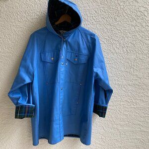 Vintage 80S RAINCOAT HOODED SZ L Lot One of Boston NEW OLD STOCK